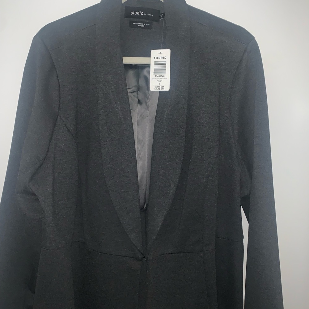 Torrid Ponte Peplum Blazer NWT
